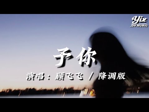 顧飛飛 - 予你『 我多想終點有你，是重逢的遇見，如果誓言能漫過時間 』「動態歌詞 / 降調版音樂」♪