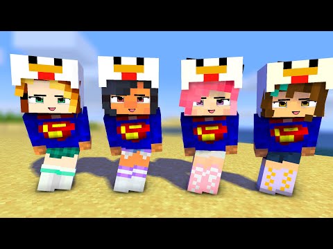 poi poi first meet yay! superman aphmau maid arigato friends - minecraft animation #shorts