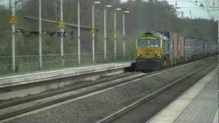 preview picture of video 'Captrain class 66 passing Mehrhoog, Germany'