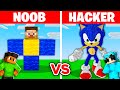 NOOB vs HACKER: I Cheated In a SONIC Build Challenge!