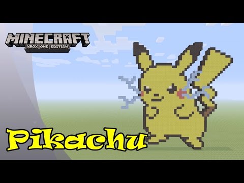JBrosGaming - Minecraft: Pixel Art Tutorial and Showcase: Pikachu (Pokemon)