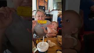 Baby couldn't believe her mom took her corn #shorts