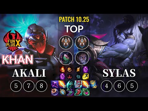FPX Khan Akali vs Sylas Top - KR Patch 10.25