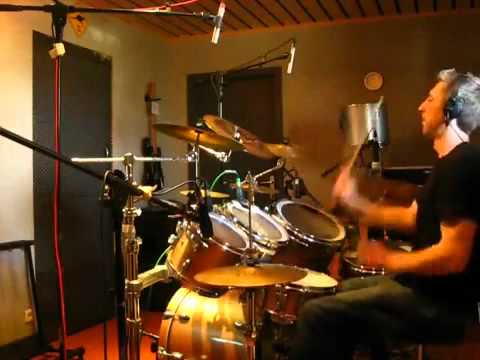 Atreus in Shumcot Studio recording drums 2