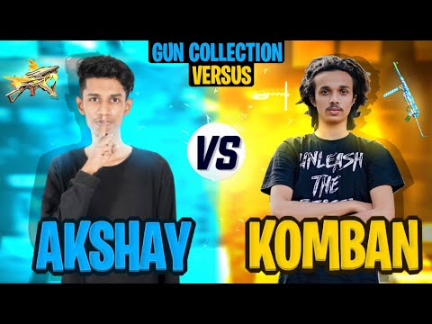 Kmc Komban Vs Akshay Akz Biggest Gun Collection War 😍 Free Fire Best Gun Skin Collection In Kerala