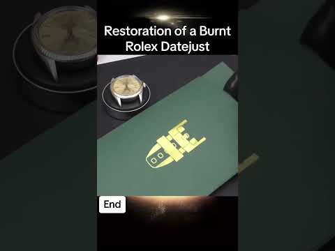Restoration of a Burnt Rolex Datejust #restoration #restorationclock #watch #clock #vairal