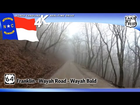 Most Scenic drive in the Franklin, NC area!  Franklin to Wayah Bald, Wayah Road, North Carolina 4K