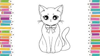 Cat Coloring Pages for Kids | Educational & Exciting Videos 🐱🎨