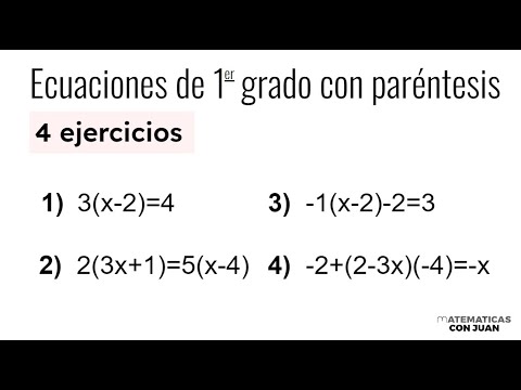 ECUACIONES DE PRIMER GRADO CON PARÉNTESIS.