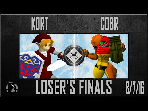 NJQR2 Losers Finals - Kort (Link, Falcon, Pikachu) Vs. cobr (Samus, Falcon) Super Smash Bros - SSB64