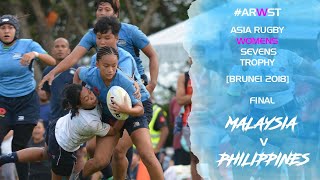 Asia Rugby Women Sevens Trophy 2018 Final Malaysia v Philippines