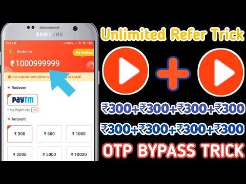 {Unlimited Refer Trick} | Video Buddy Unlimited Refer Trick | Otp Bypass Trick | Free Paytm Cash Video