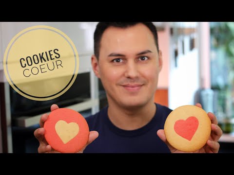 Bicolored Heart Cookies for Valentine's Day