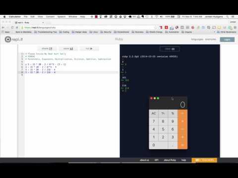 Order of operations in the Ruby programming language