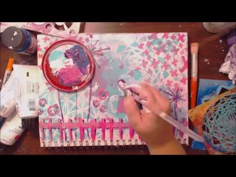 Garden of Imagination Art Journaling with Stencils