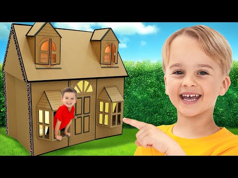 Chris inside the Cardboard Houses Challenge