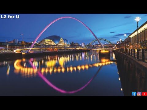Tilting Opening Millennium Bridge Newcastle Upon Tyne | The 7 Bridges Of Newcastle | Tyne Bridge UK