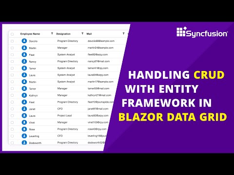Handling CRUD with Entity Framework in Blazor DataGrid