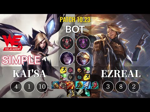 WEA Simple Kai'Sa vs Ezreal Bot - KR Patch 10.23