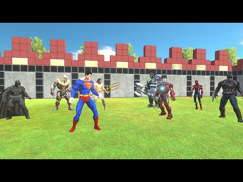 Avengers Team Vs Dc Comic Team Fights - animal revolt battle simulator #arbs #hulk #ironman #batman