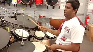 Playing Drums at Sam Ash Music Store ( New Jersey)