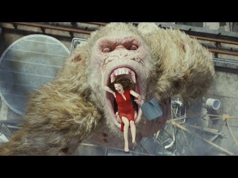 George llega a la antena y se come a Claire   Rampage  Devastación 2018