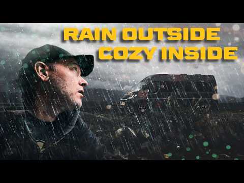 COZY Van Life INSIDE – HEAVY RAIN STORM OUTSIDE I Backroads of Norway – Remote Dirt Roads in a Van🇳🇴