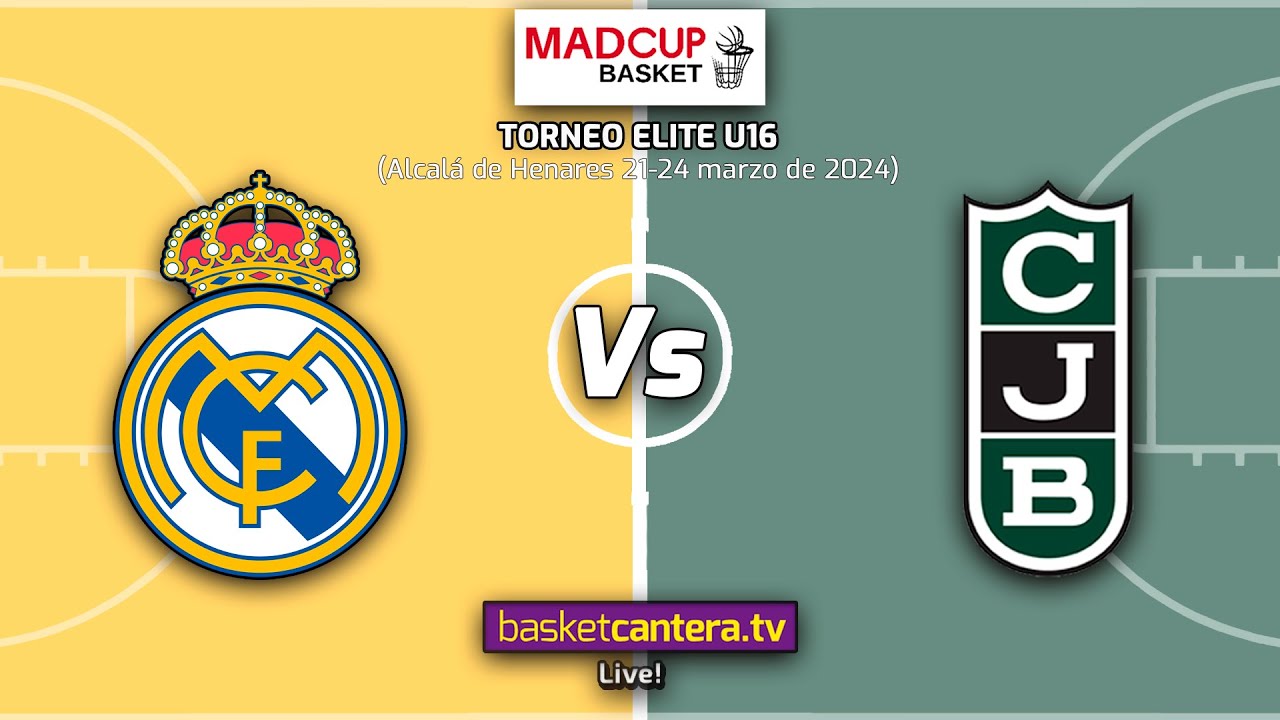 #DIRECTO  U16M. REAL MADRID vs JOVENTUT BADALONA. Torneo U16M Elite MadCup 2024 #BasketCantera.TV