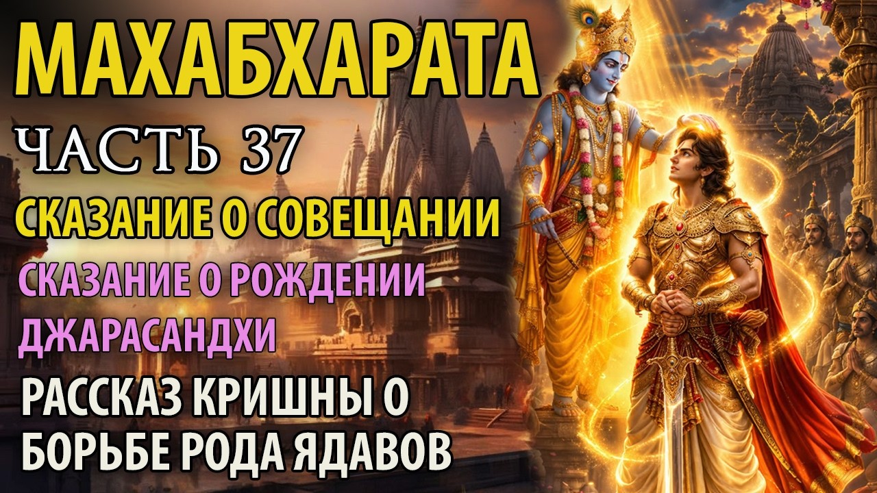 Махабхарата. Часть 37. Сказание о совещании. Как родился Джарасандха. Борьба Р