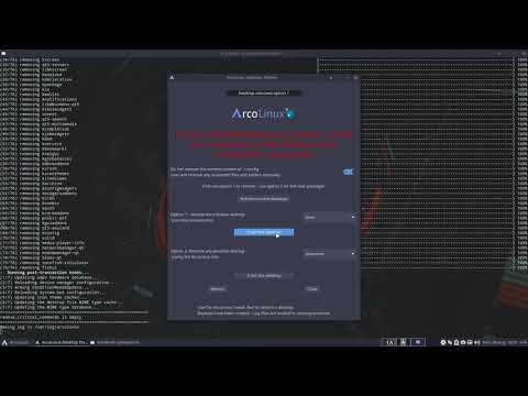 ArcoLinux : 2193 ArcoLinux Desktop Trasher - new option to NEVER touch the ~/.config