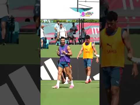CRISTIANO CHEGOU FALANDO MUITO NO TREINO DE PORTUGAL!! 👀 #shorts