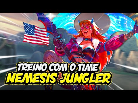NEMESIS JUNGLER, TRAINING WITH THE TEAM - ⚡ Smite BR Scrim Conquista NA