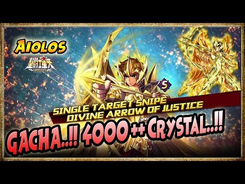 4000+ Crystal GACHA..!! SAGITARIUS AIOLOS Rank S [Best Single P.ATK?!] - Saint Seiya Awakening