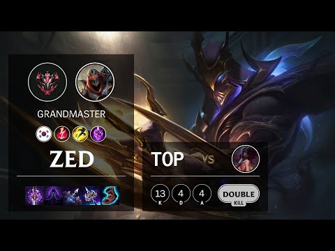 Zed Top vs Akali - KR Grandmaster Patch 10.22