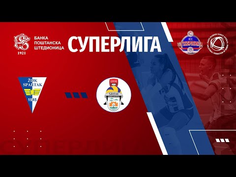 SPARTAK SU 🆚 SREM 3:1  /10. KOLO BANKA POŠTANSKA ŠTEDIONICA SUPERLIGE ZA ODBOJKAŠICE/