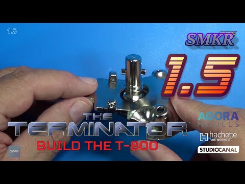 Agora Models Build the T-800 Terminator Pack 1 Stage 5 - Components for the Lower Jaw and Neck