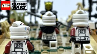YouTube thumbnail: Lego Star Wars DEVARON Diorama! CLONE WARS MOC Showcase