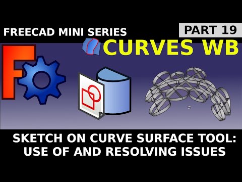 Learn FreeCAD Curves Workbench 19: Sketch on Surface. 2 ways of sketching on curved / domed surfaces