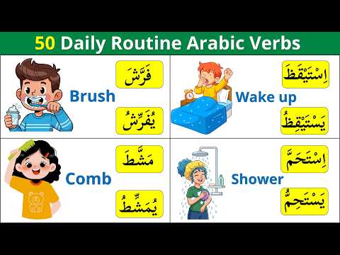 50 Arabic Verbs for Daily Routine | Daily Life Arabic Verbs