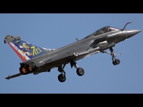 4Kᵁᴴᴰ French Navy Aéronavale Dassault Rafale M Display Team Tactical Demonstration @ RIAT 2018
