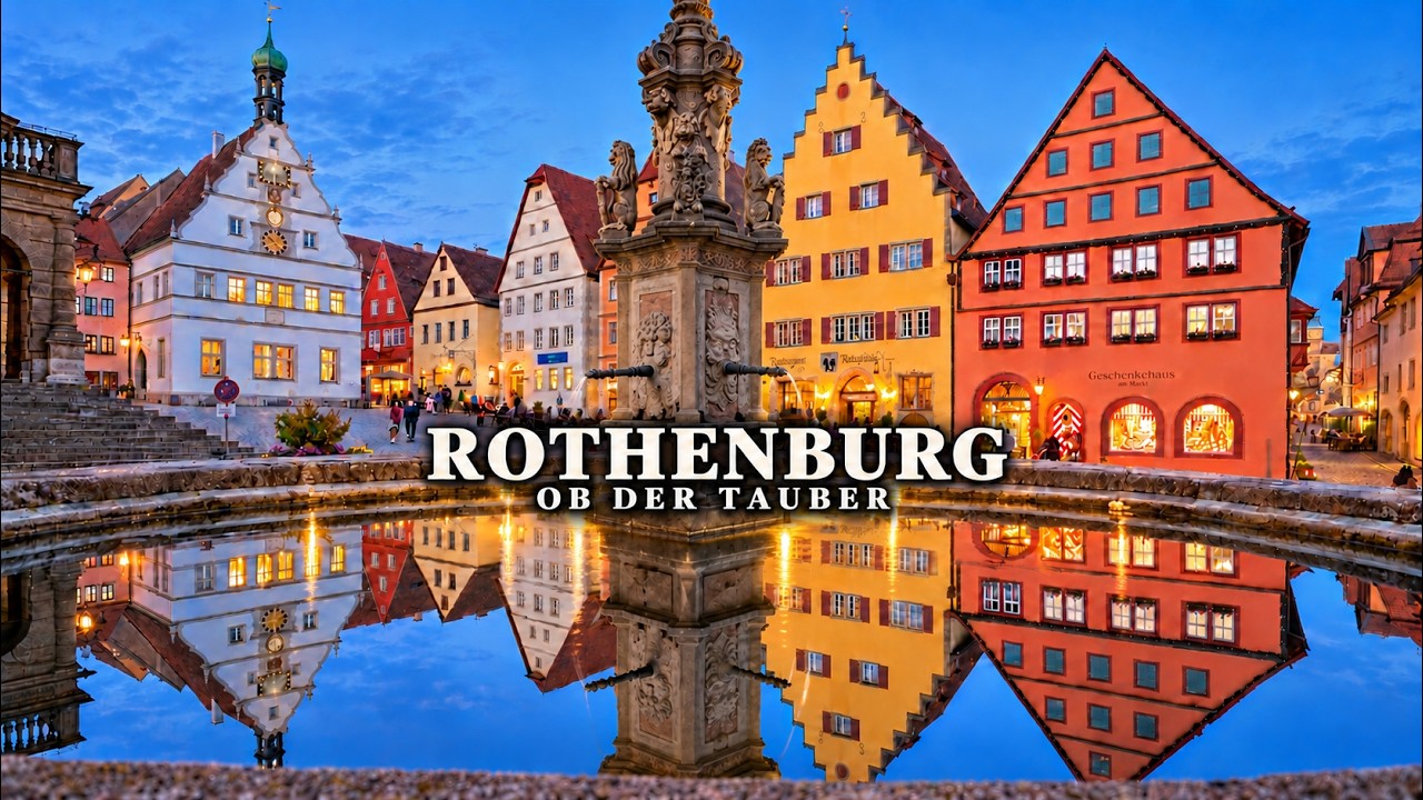 Almost Christmas in Rothenburg ob der Tauber 🎄 A Beautiful Evening Walk 4K 60 fps • 5.1