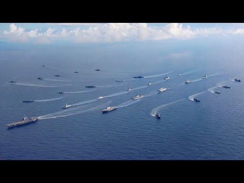 US Navy Massive Carrier Strike Group Moves Into Defensive Formation
