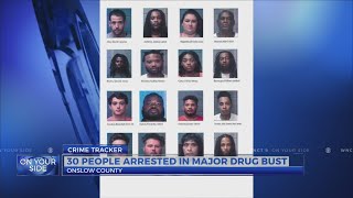 30 suspects arrested, 12 wanted in Onslow County drug bust