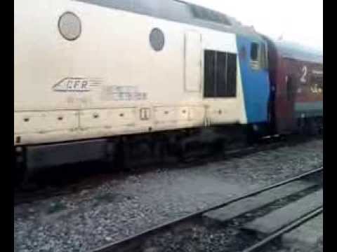 Intrarea in gara Mangalia a trenului IR Bucuresti-Mangalia