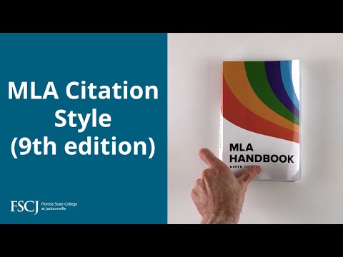 MLA Citation Style (9th edition) for Articles