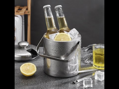 Ведро для льда с щипцами и ложкой Ruhhy стильный аксессуар для вашего бара - фото 1 - id-p2489755130