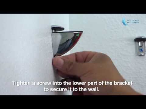 Round glass corner shelf installation