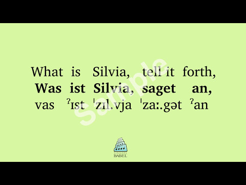 Franz Schubert - An Sylvia