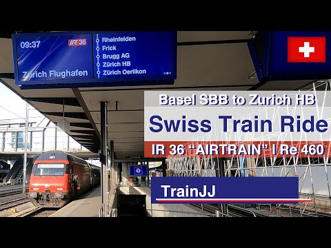🇨🇭 4K Swiss Train Ride on board the IR 36 "Airtrain" from Basel SBB to Zurich Hb | November 2021