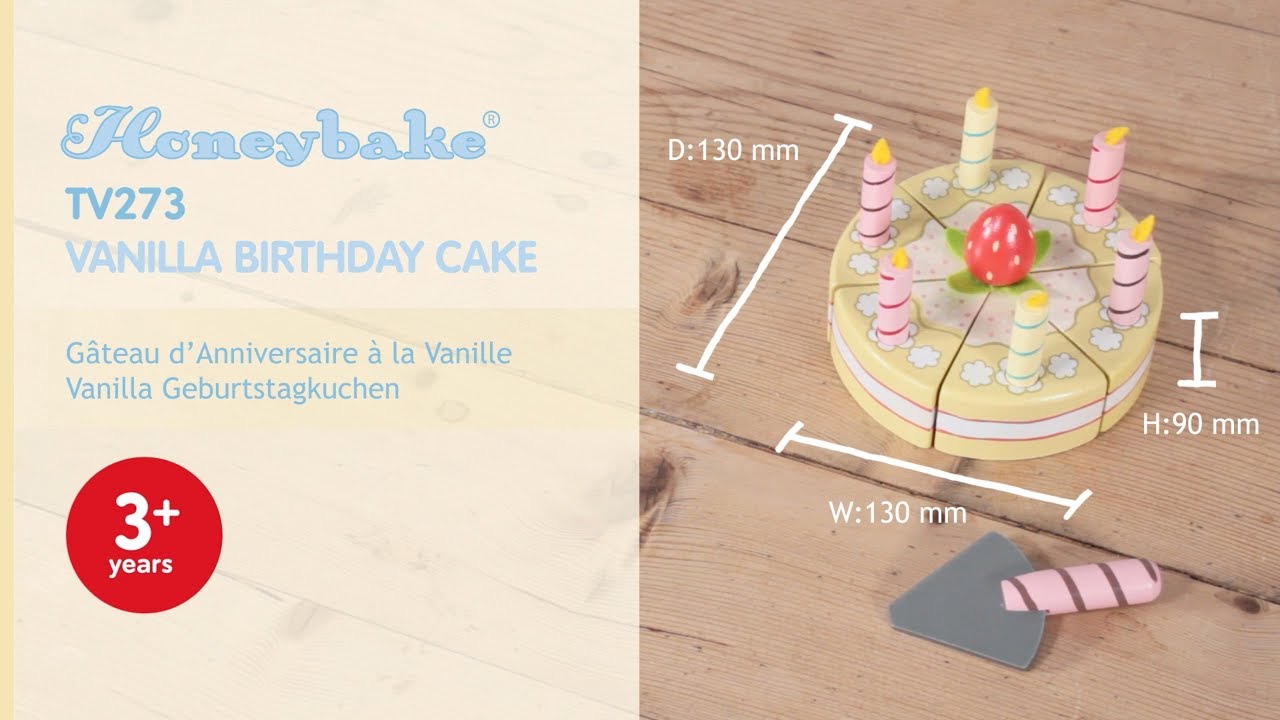 Le Toy Van Vanilla Birthday Cake with Candles